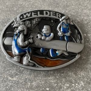 Welder belt buckle approximately 3.75 inch wide